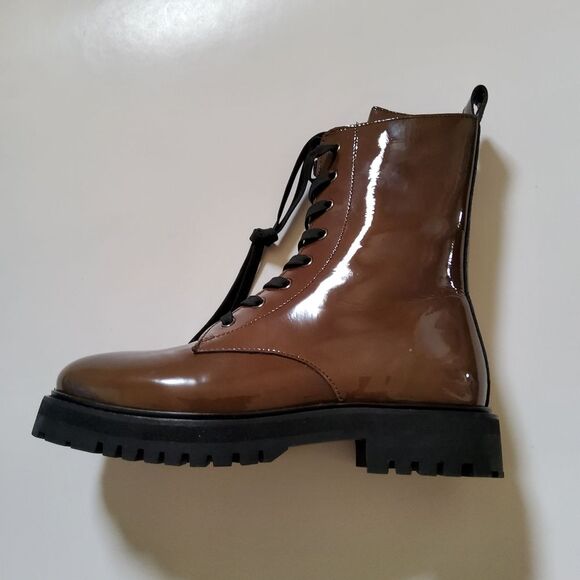 Thursday Boot Co. Olive Green Combat Boot in Patent Leather Size 7.5 New - Picture 2 of 10